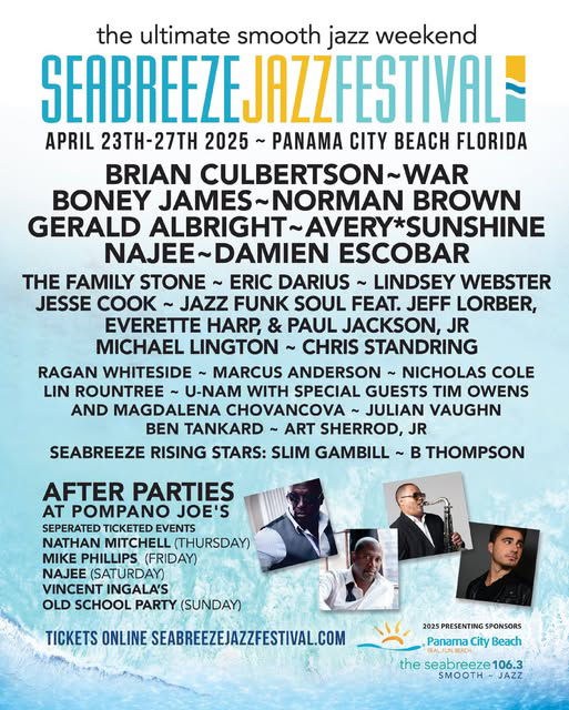 Line up for 2025 Seabreeze Jazz Festival